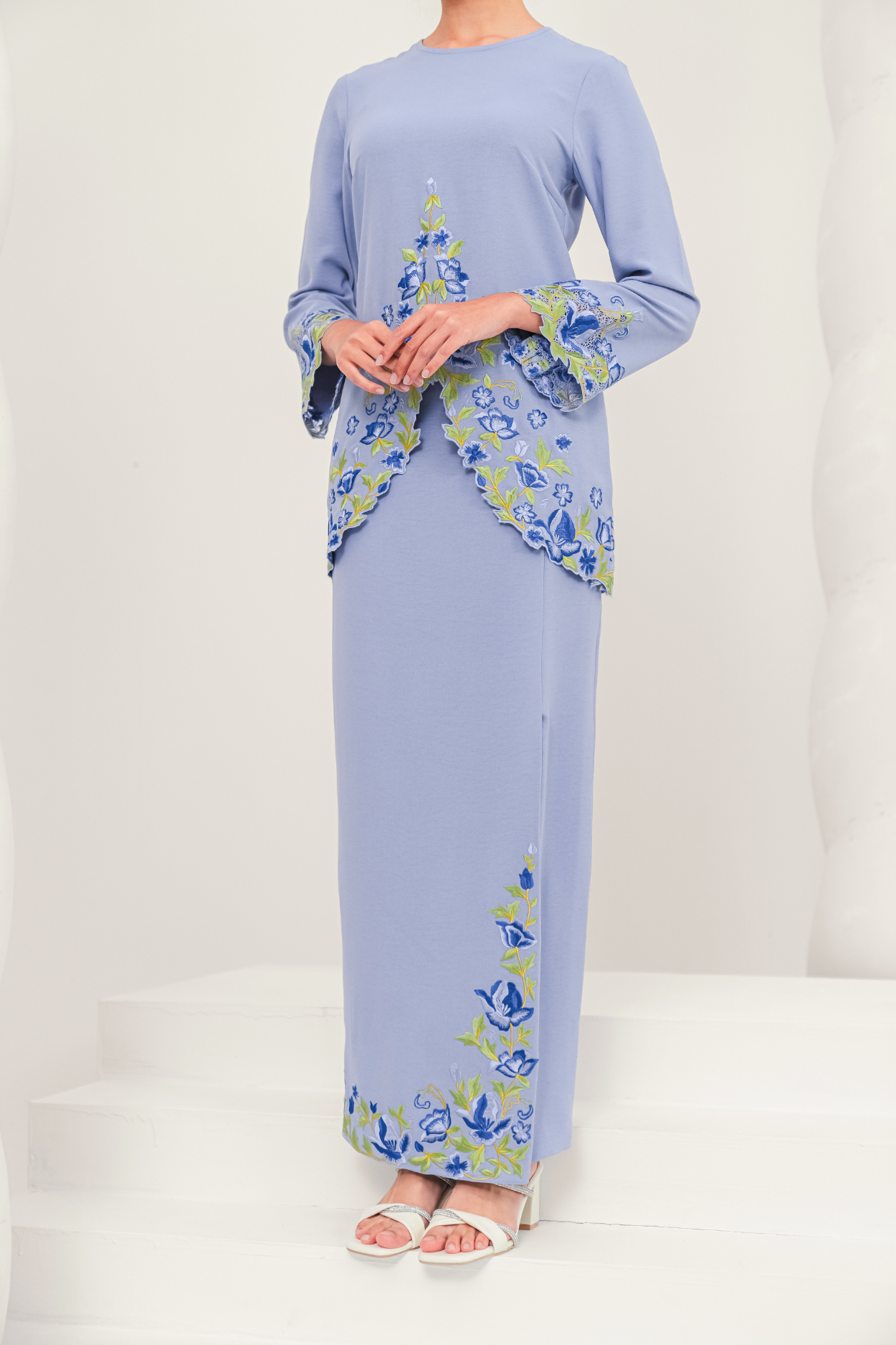 Murni Modern Kurung Summeraya in Baby Blue