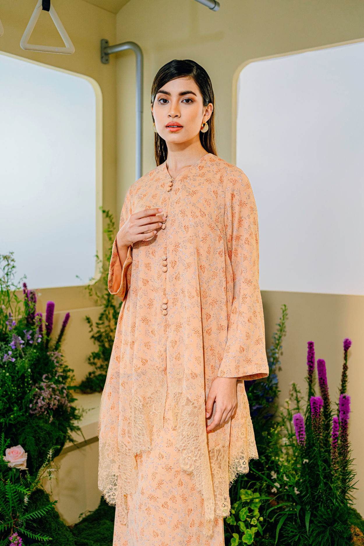 Maya Tunic Modern Kurung Summeraya 2025 in Dusty Peach