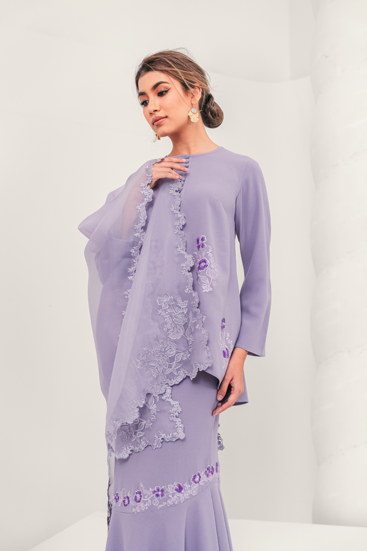 Santun Modern Kurung Summeraya in Lilac