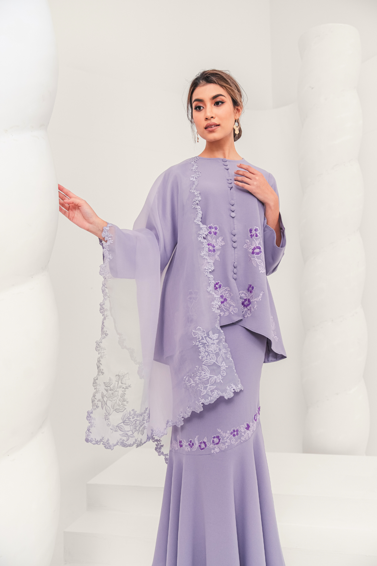 Santun Modern Kurung Summeraya in Lilac