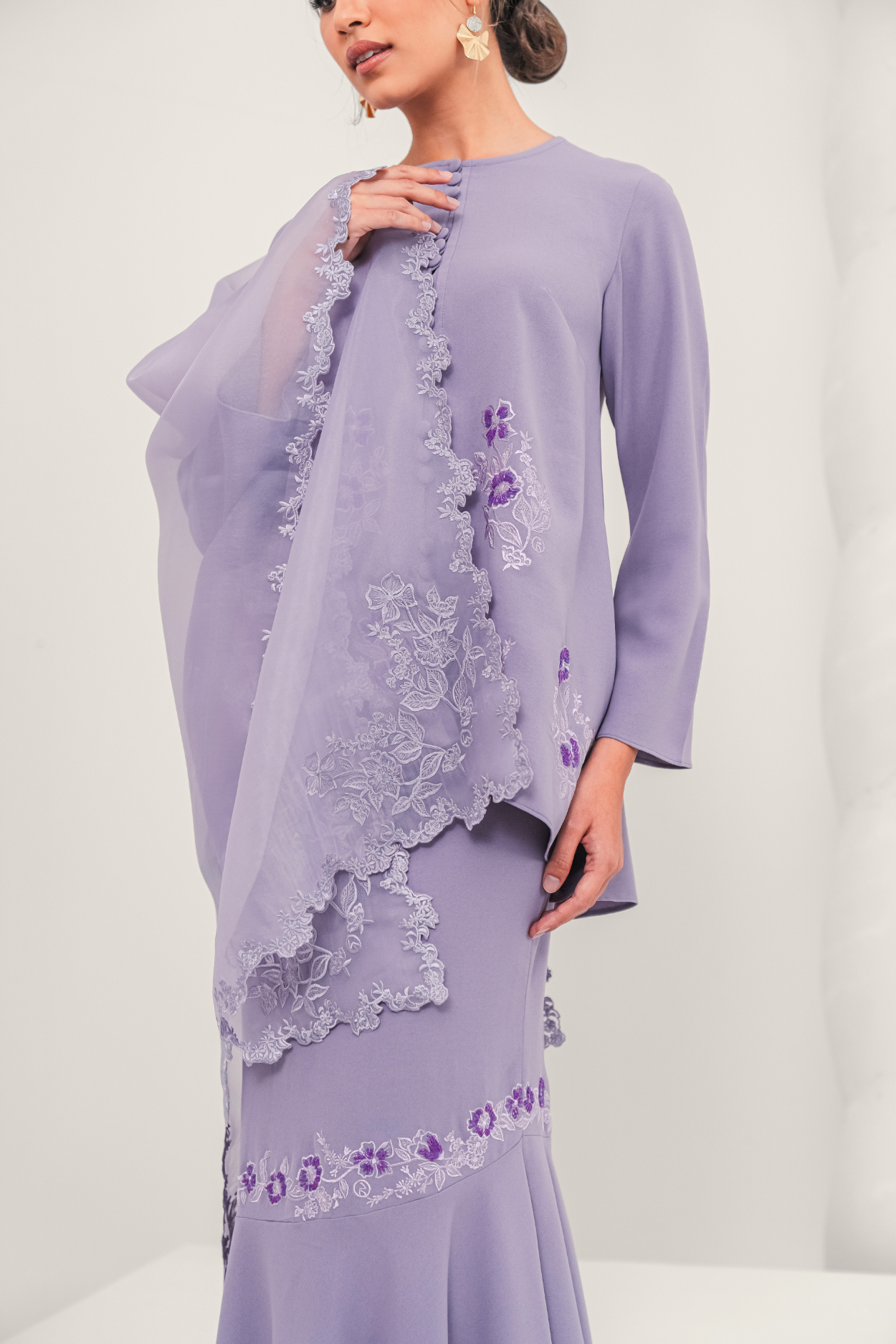 Santun Modern Kurung Summeraya in Lilac