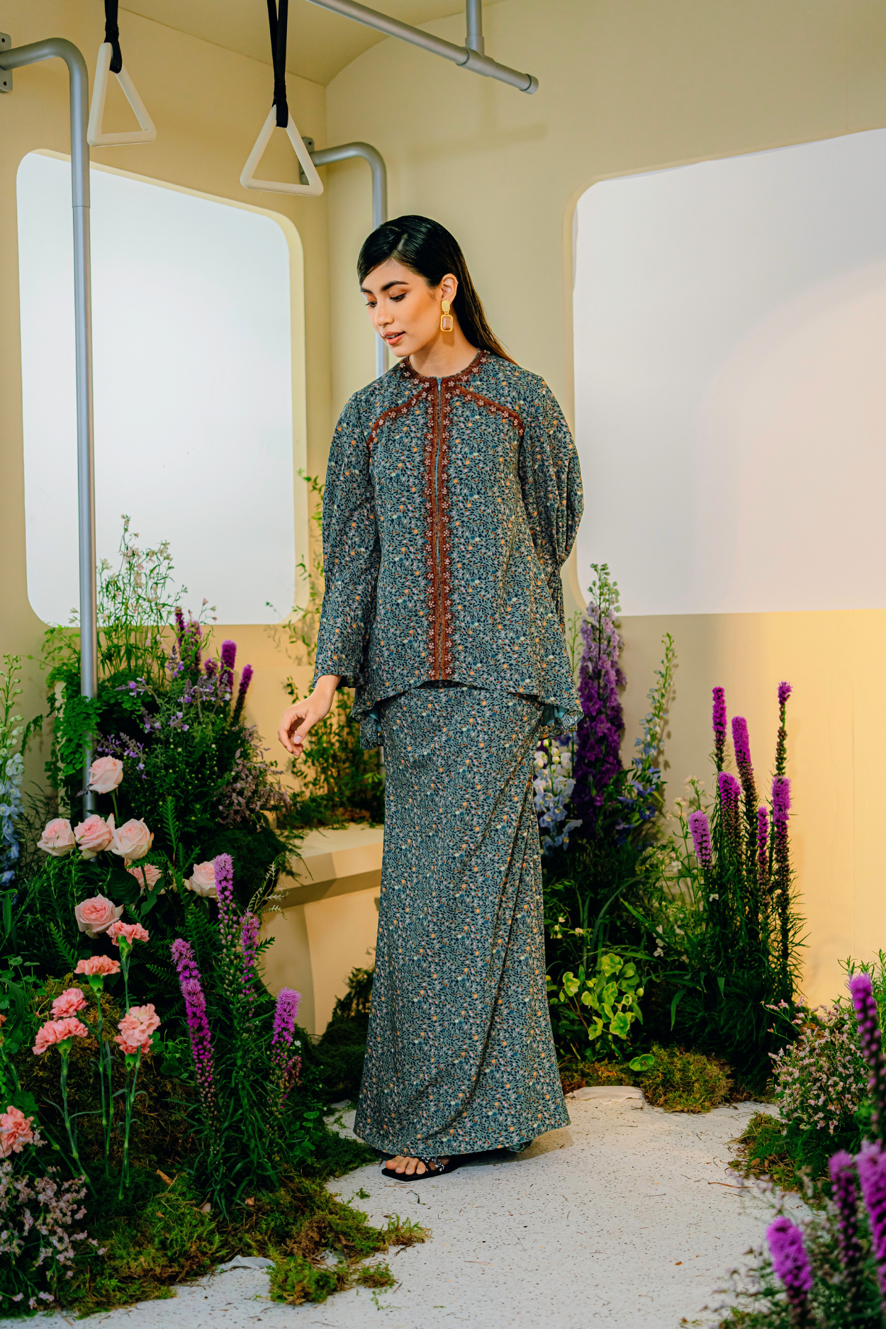 Seri Modern Kurung Summeraya 2025 in Powder Green