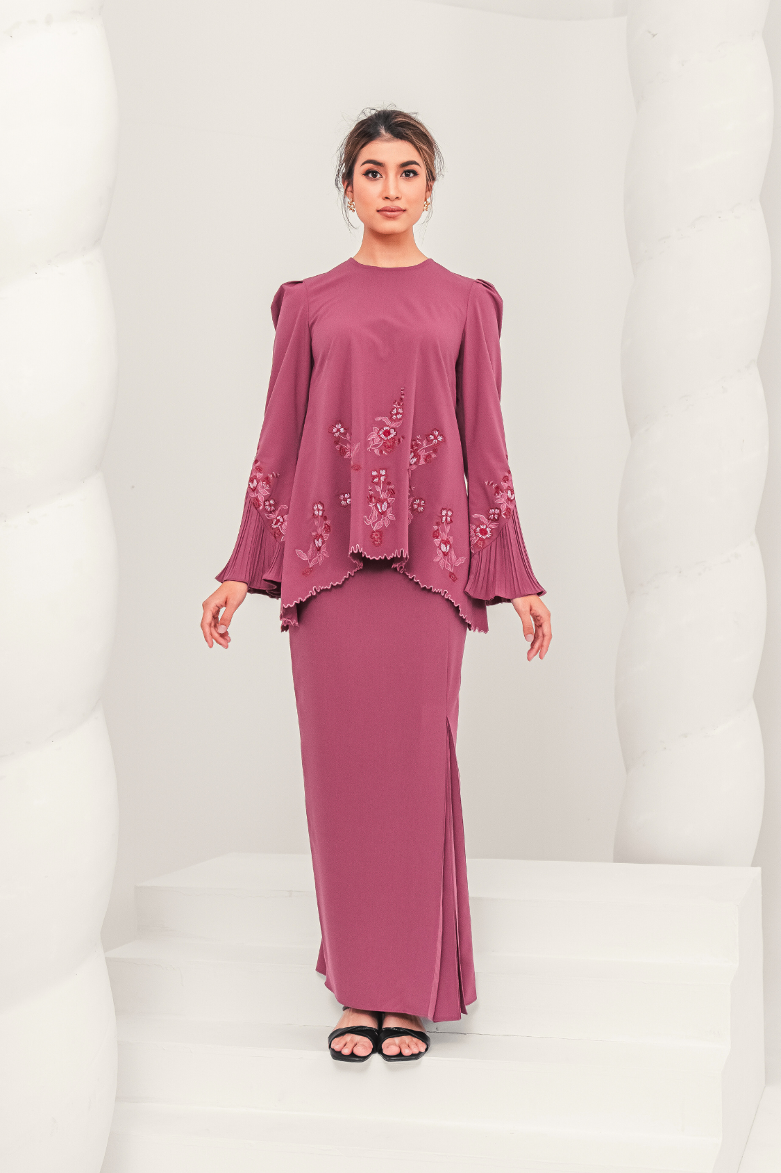 Tenang Modern Kurung Summeraya in Rose Purple