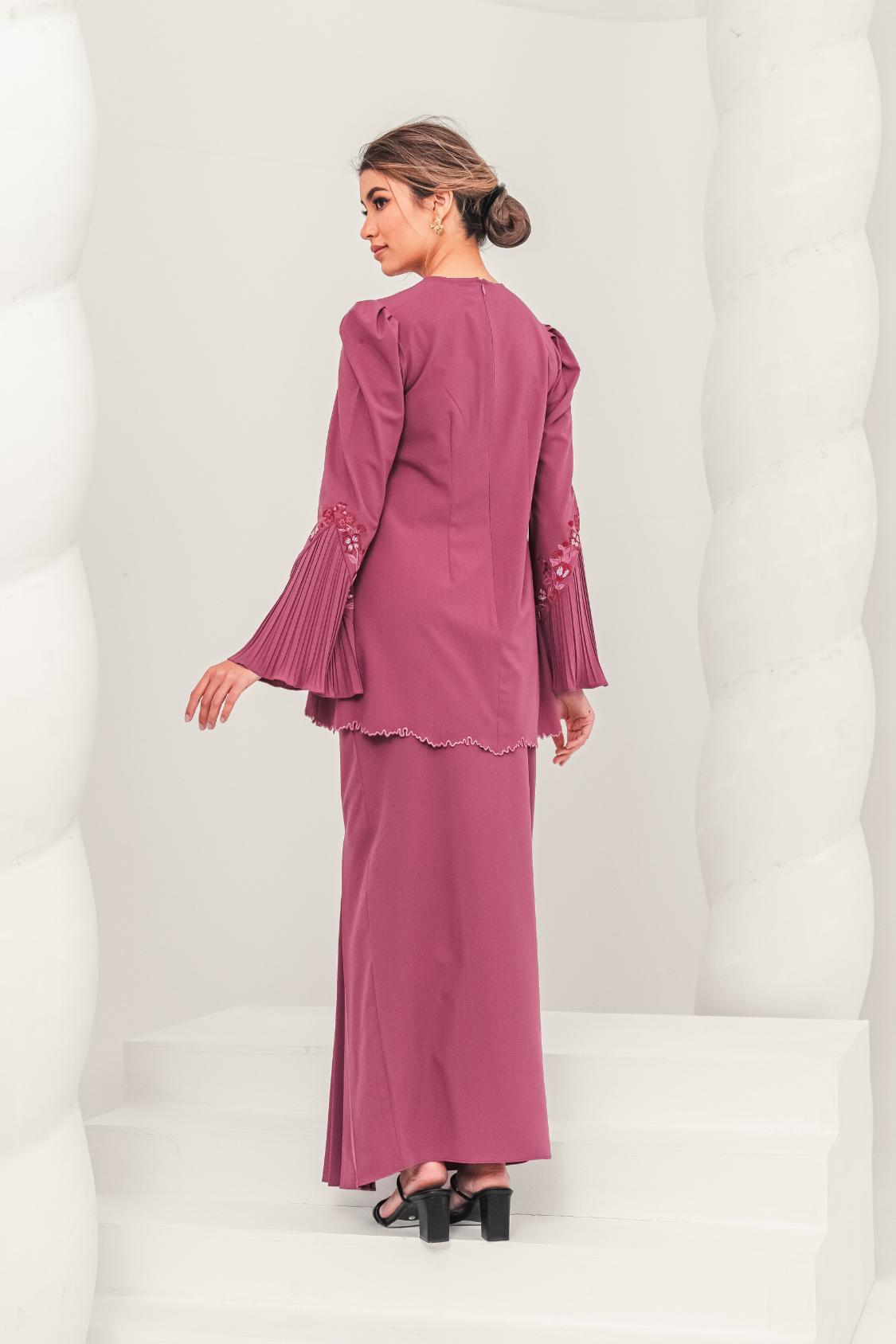 Tenang Modern Kurung Summeraya in Rose Purple