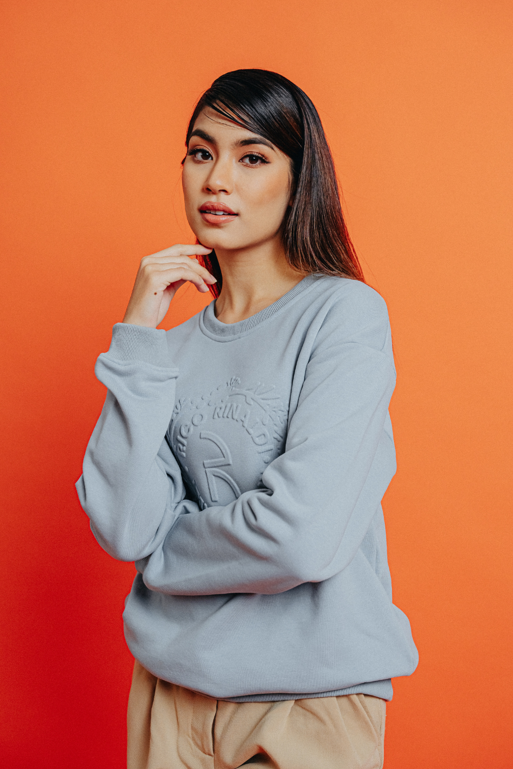 Cleo Sweatshirt in Light Blue