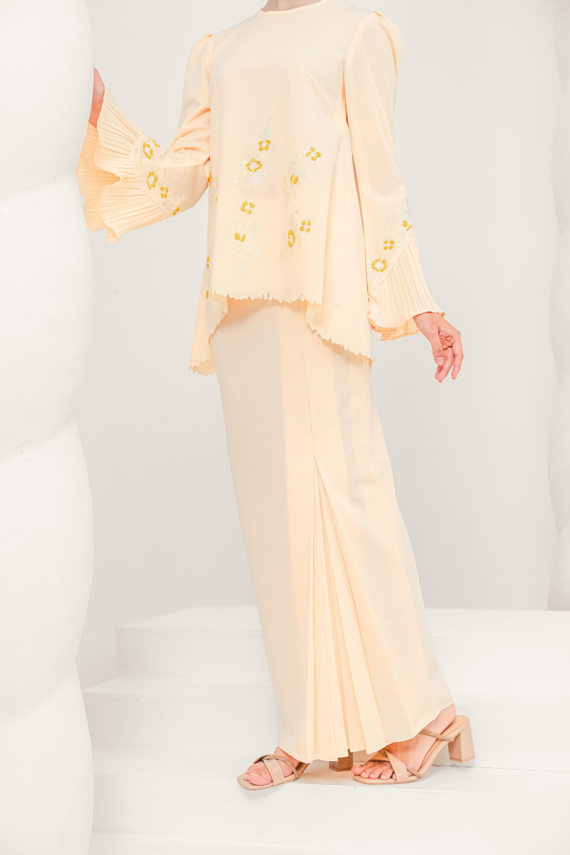 Tenang Modern Kurung Summeraya in Buttermilk Yellow