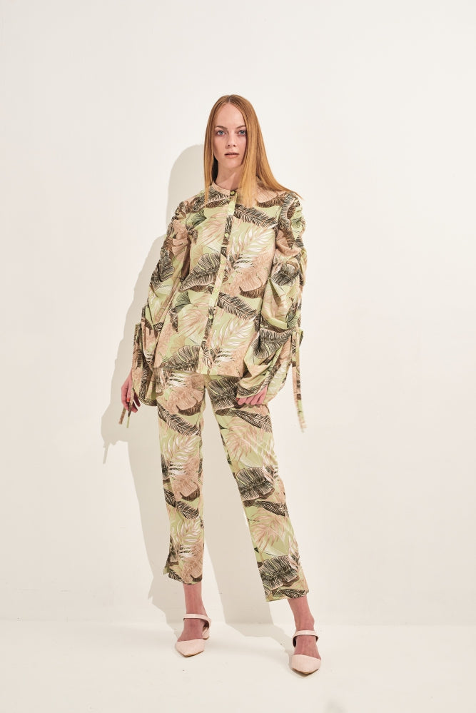 Rico Rinaldi Resort 2020 Straight Pants Printed in Mint Green