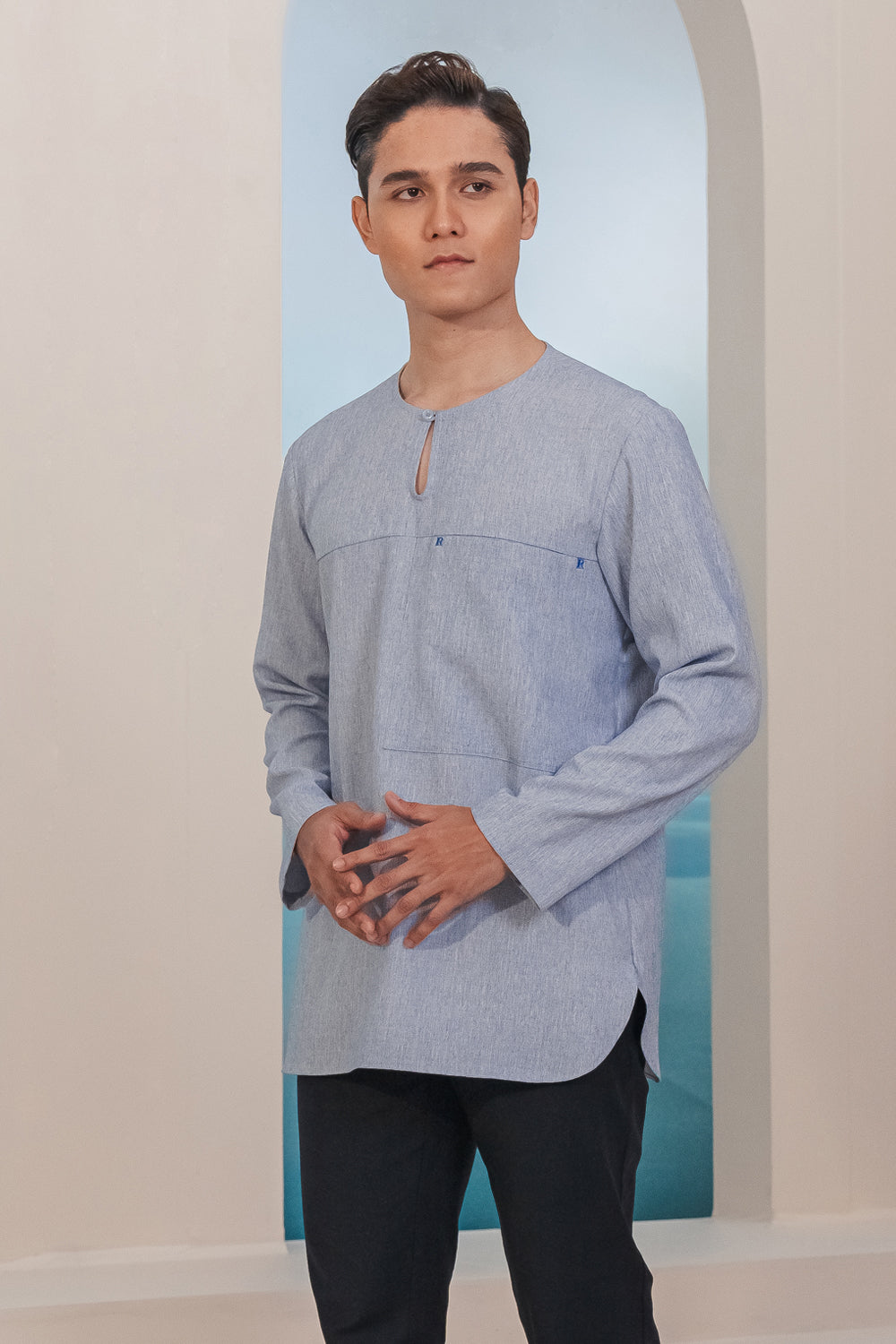 Arjuna Modern Kurta Summeraya in Sky