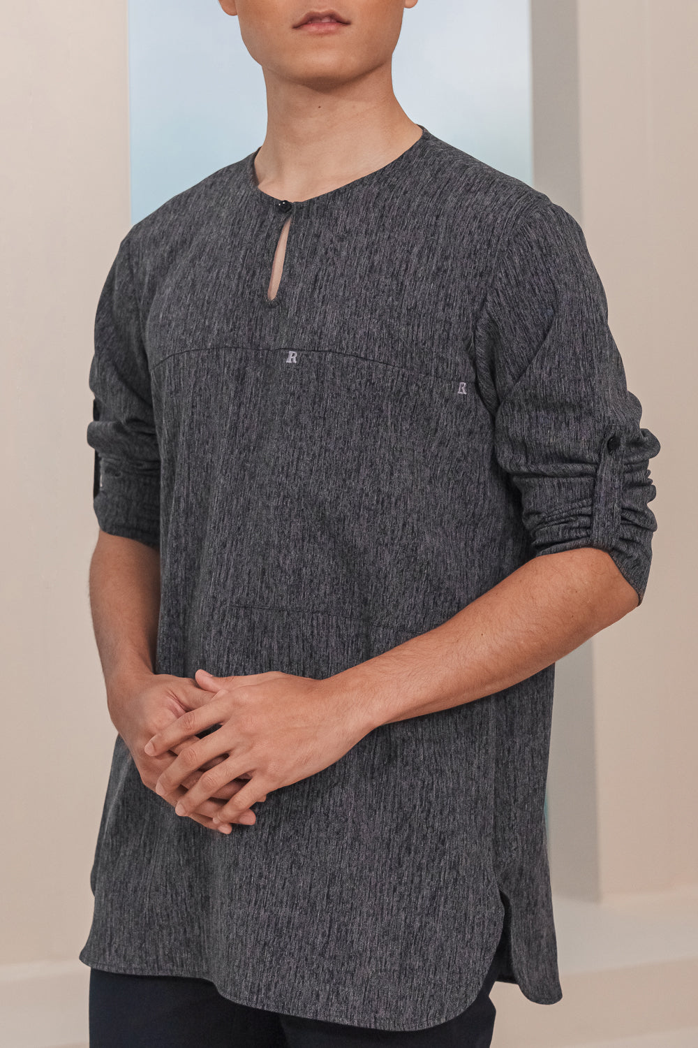 Arjuna Modern Kurta Summeraya in Grey