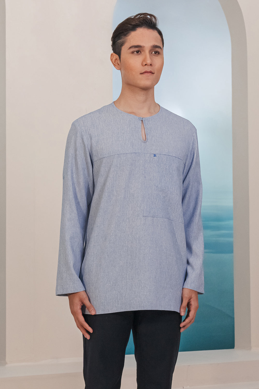 Arjuna Modern Kurta Summeraya in Sky