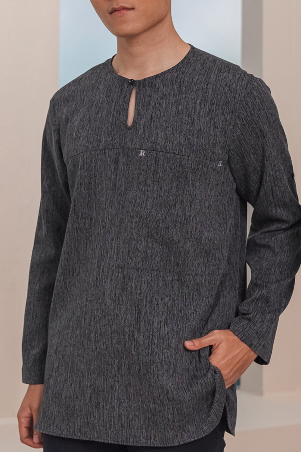 Arjuna Modern Kurta Summeraya in Grey