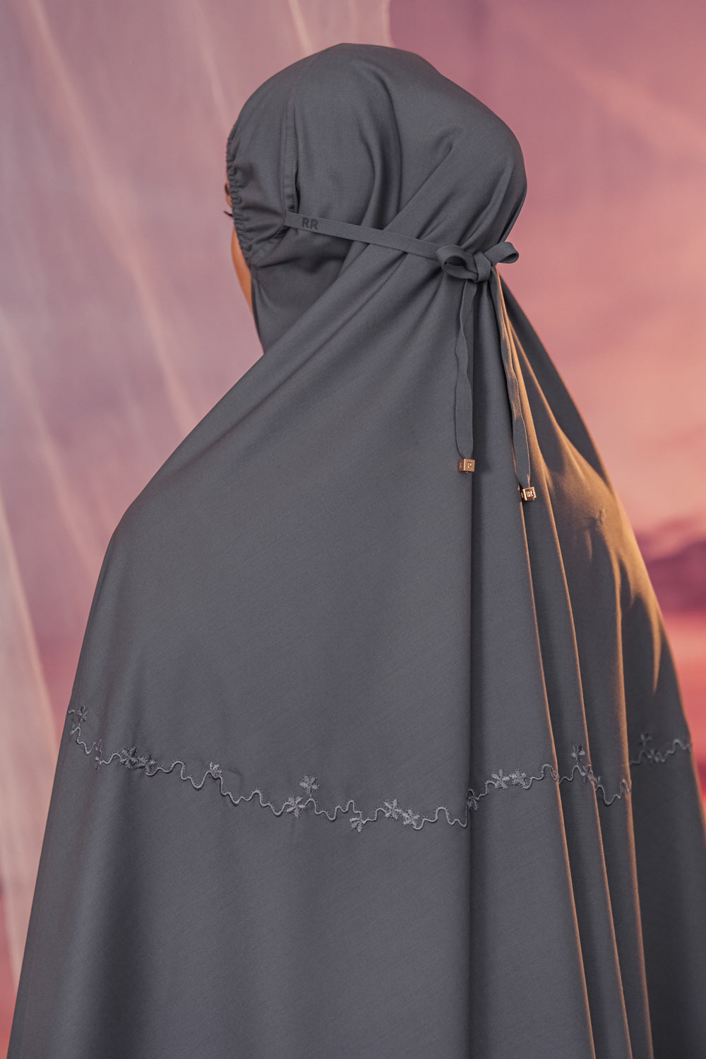 Faith Prayer Veil in Grey (non-heat technology)